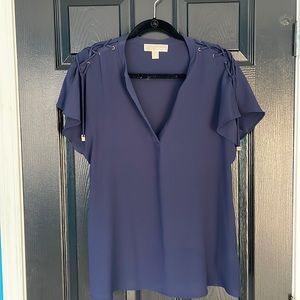 Micheal Kors Navy Blouse
